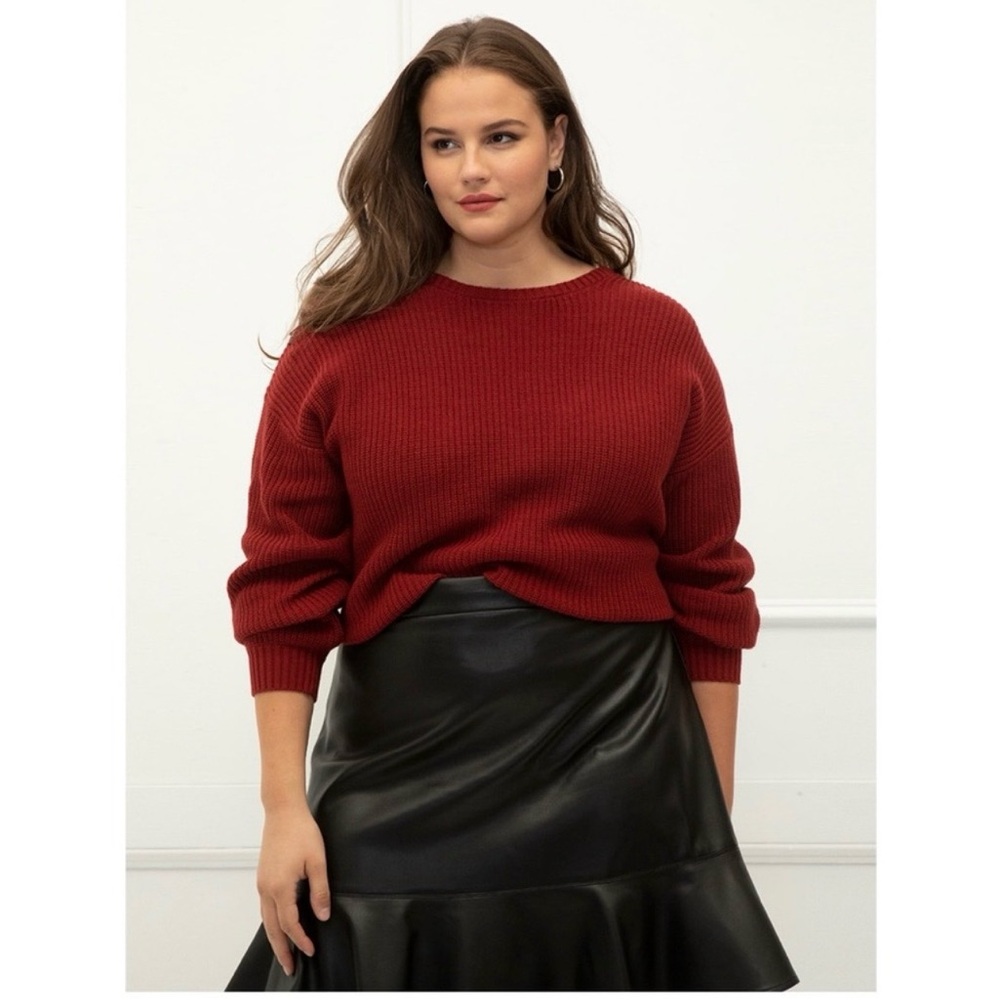 Eloquii Elements Red Twistback Sweater 18/20